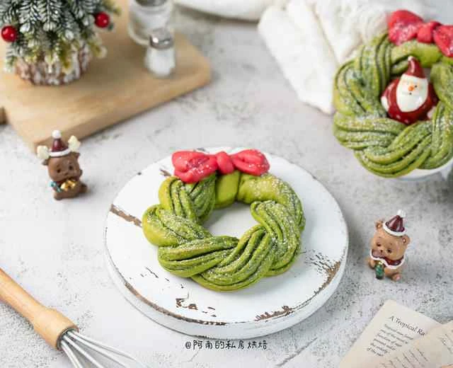 Christmas Special: Christmas Matcha Shortbread Wreath Bread! Recipe