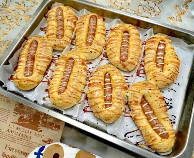 Sausage Buns (Hand-kneaded Hydrated Version) Recipe