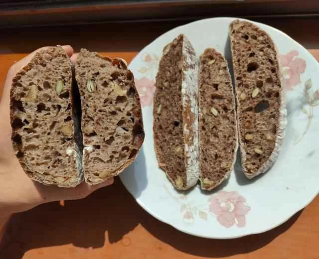 Recipe for 30% Whole Grain and Nut Bread (Buckwheat Flour, No Kneading Required, Easy-to-Use)
